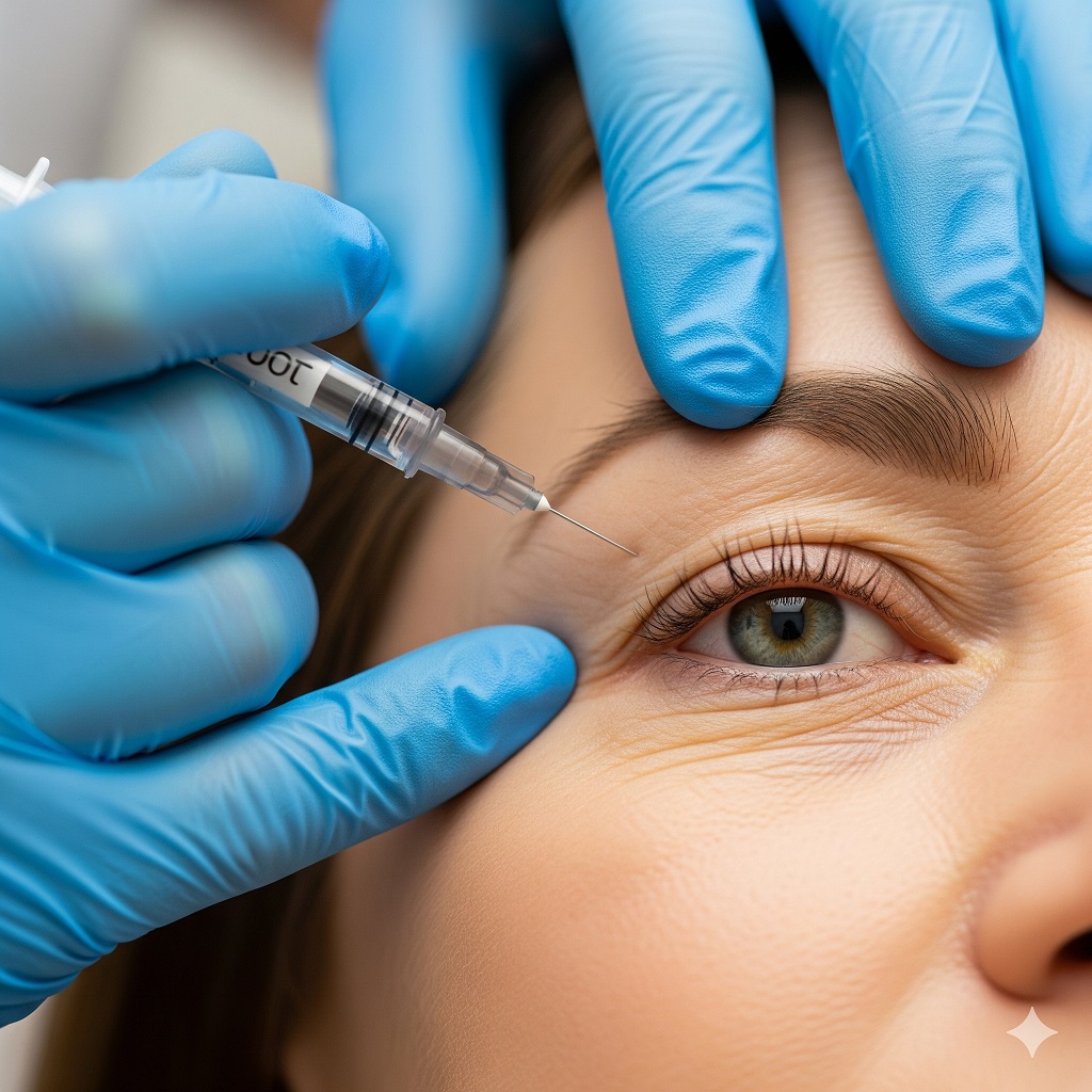 Dermatologist injecting Botox for wrinkle treatment in Lahore at Skincraft