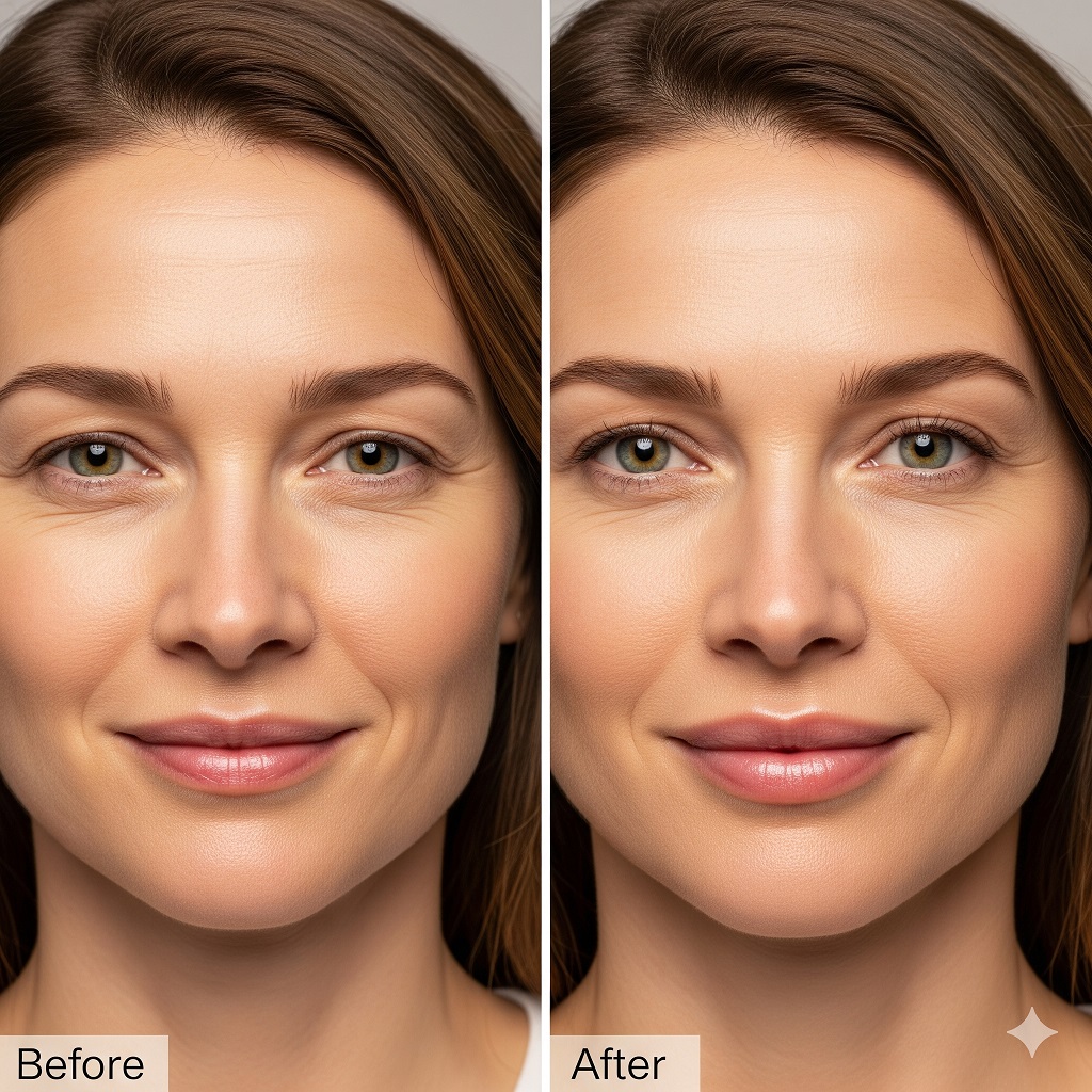 Before and after results of Botox and Fillers in Lahore at Skincraft clinic